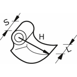 MAZZA STAMPATA L-70MM ,S-60MM, H-110MM, Ø36