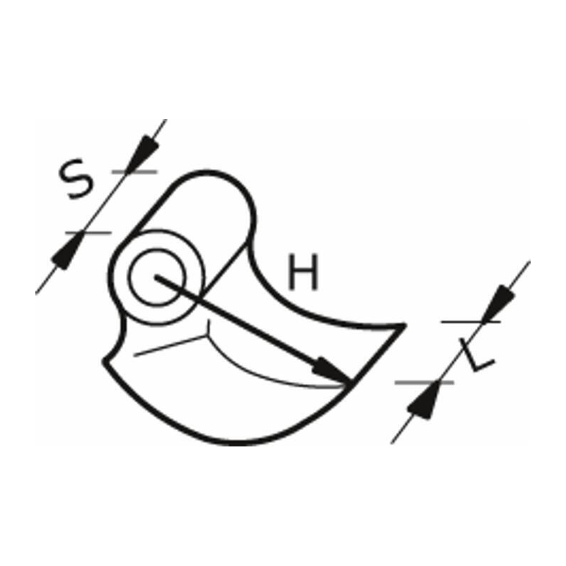 MAZZA STAMPATA L-70MM ,S-60MM, H-110MM, Ø36