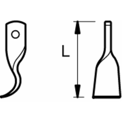 DENTE GIRATO ADATTABILE BRUNI, 40X10 , FORO Ø20,5