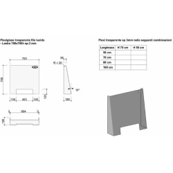 PANNELLI DIVISORI PROTETTIVI 3MM 700X900