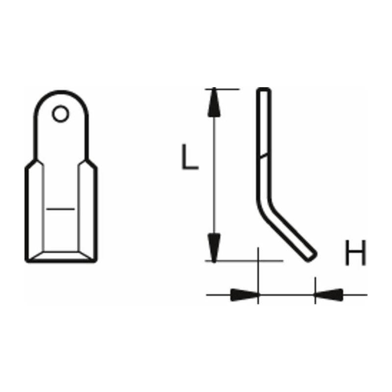 COLTELLO "Y" ADATTABILE SICMA 60X8Ø25,5
