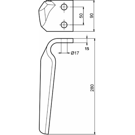 DENTE DX ADATTABILE SICMA, MASCHIO