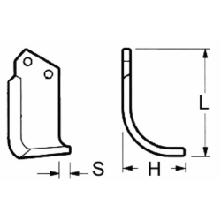 ZAPPA DX ADATTABILE BREVIGLIERI, VALPADANA,PIATTO70X6,Ø12,5
