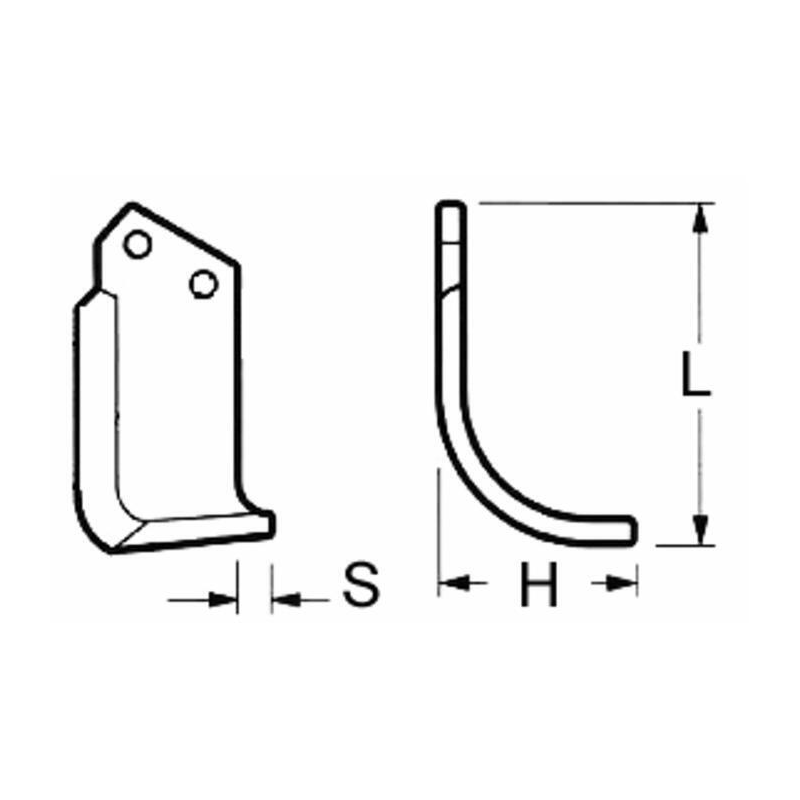 ZAPPA DX ADATTABILE BREVIGLIERI, VALPADANA,PIATTO70X6,Ø12,5