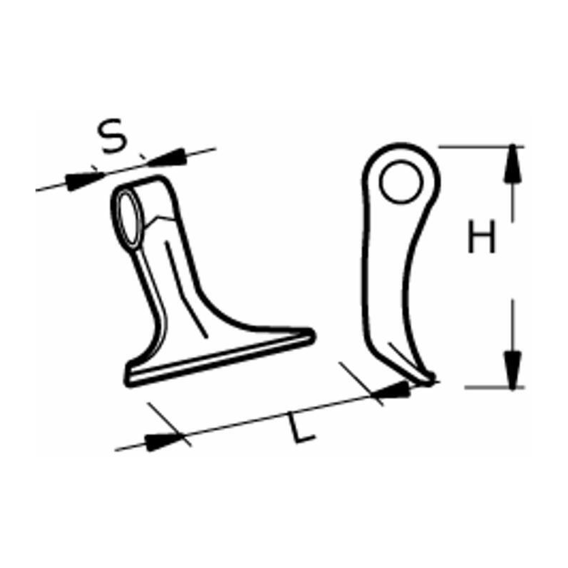 MAZZA STAMPATA H-126 L-120 Ø25,5