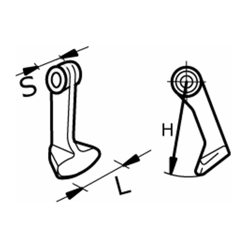 MAZZA STAMPATA H-175 L-88 Ø26