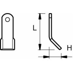 COLTELLO "Y" H-30 L-100