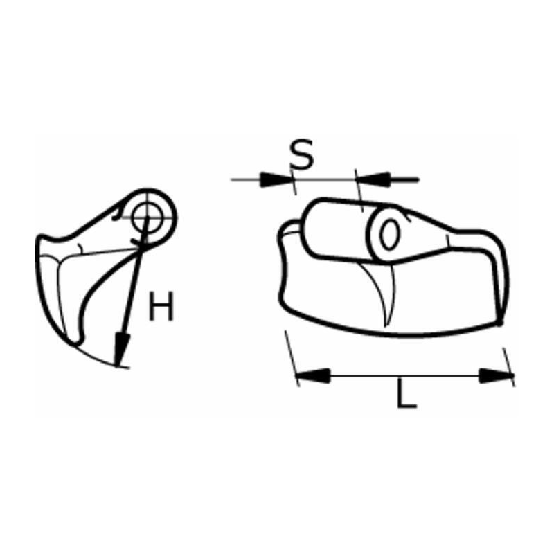 MAZZA STAMPATA L-150 S-60 H-88 F Ø 20,5