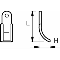 COLTELLO CURVO H-80 L-200