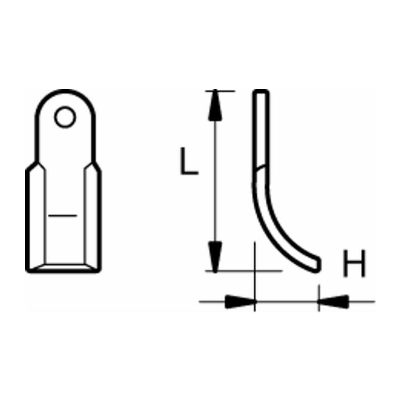 COLTELLO CURVO H-80 L-200
