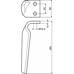 DENTE SX ØF14,5 gr1180