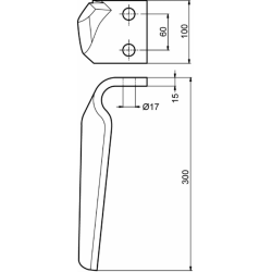 DENTE SX ØF17 gr2600