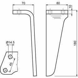 DENTE SX ØF14,5 gr820