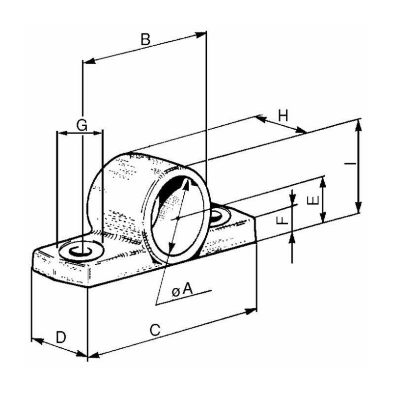 SUPPORTO PER MARTINETTO ø 40,50