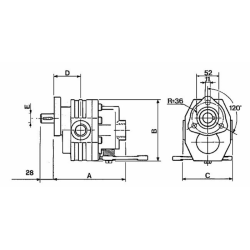 POMPA AD INGRANAGGI CON DISTRIBUTORE DA 38,4cc SINISTRA