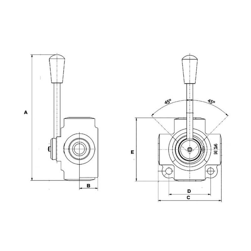 DEVIATORE DI FLUSSO A 4 VIE 3/8"