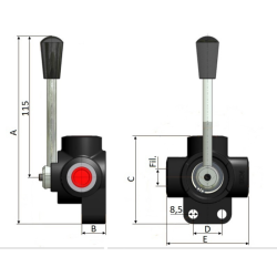 DEVIATORE DI FLUSSO A 3 VIE 1/2"