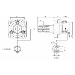 TRAINO MASCHIO PER POMPA AD INGRANAGGI