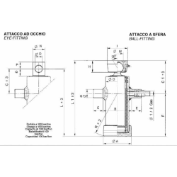 MARTINETTO IDRAULICO CORSA 830mm CON FORO