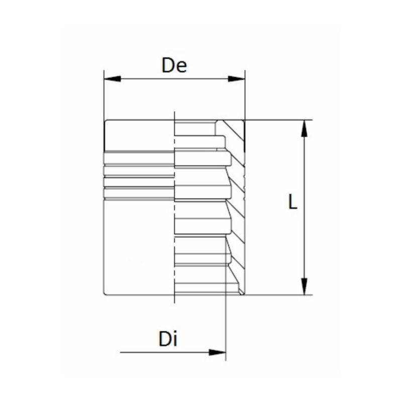 BOCCOLA A PRESSARE DA 1" TUBO EN856 4SH