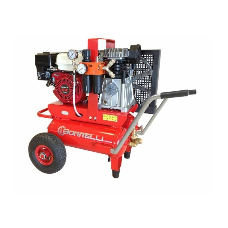 Motocompressore Benzina , motore hP6,5 Serbatoio 2x11Lt