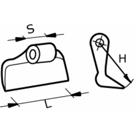 MAZZA STAMPATA L-115 MM, S-50 MM, H-171,5 MM, ø FORO 26