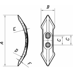 VOMERINA A 2 PUNTE 260X70X7