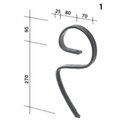 MOLLA 25X8 POSTERIORE NON FORATA