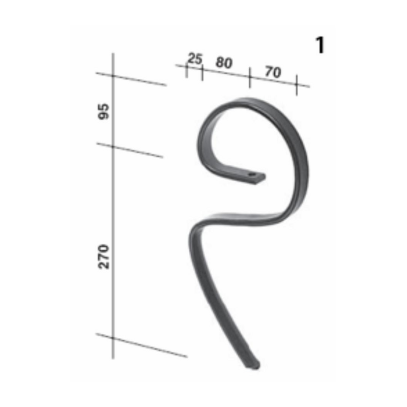 MOLLA 25X8 POSTERIORE NON FORATA