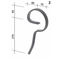 MOLLA FLEX 25X8 ANTERIORE NON FORATA