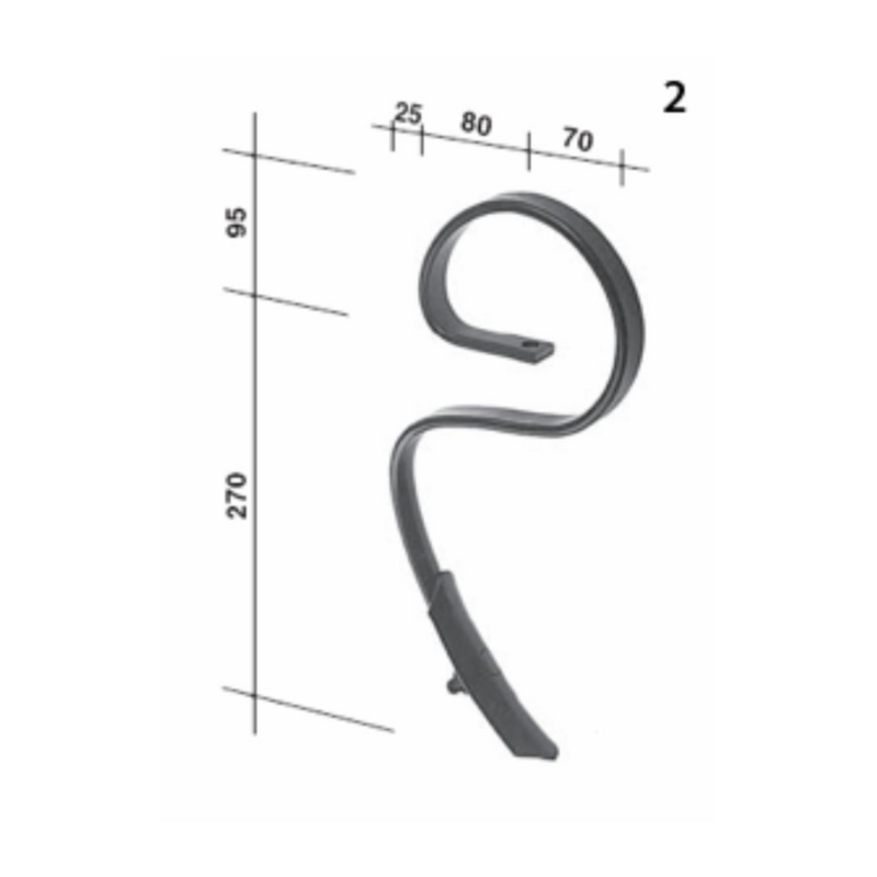 MOLLE 25X8 FLEX-GARE CON FORO SENZA VOMERE