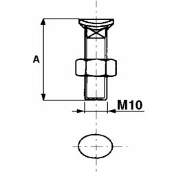 BULLONE TESTA OVALE 10X70