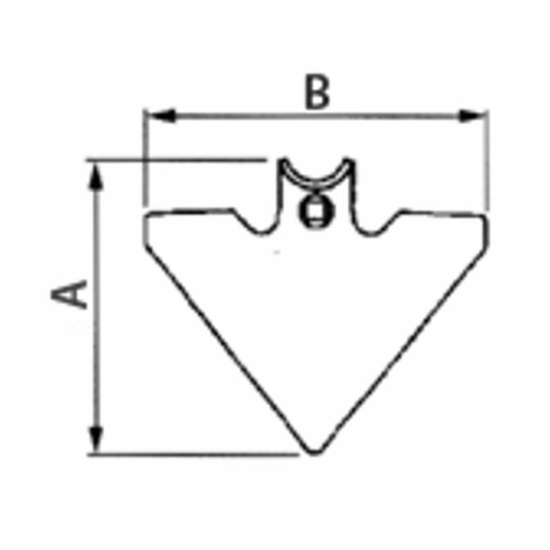 VOMERINA TRIANGOLARE MM. 150X4