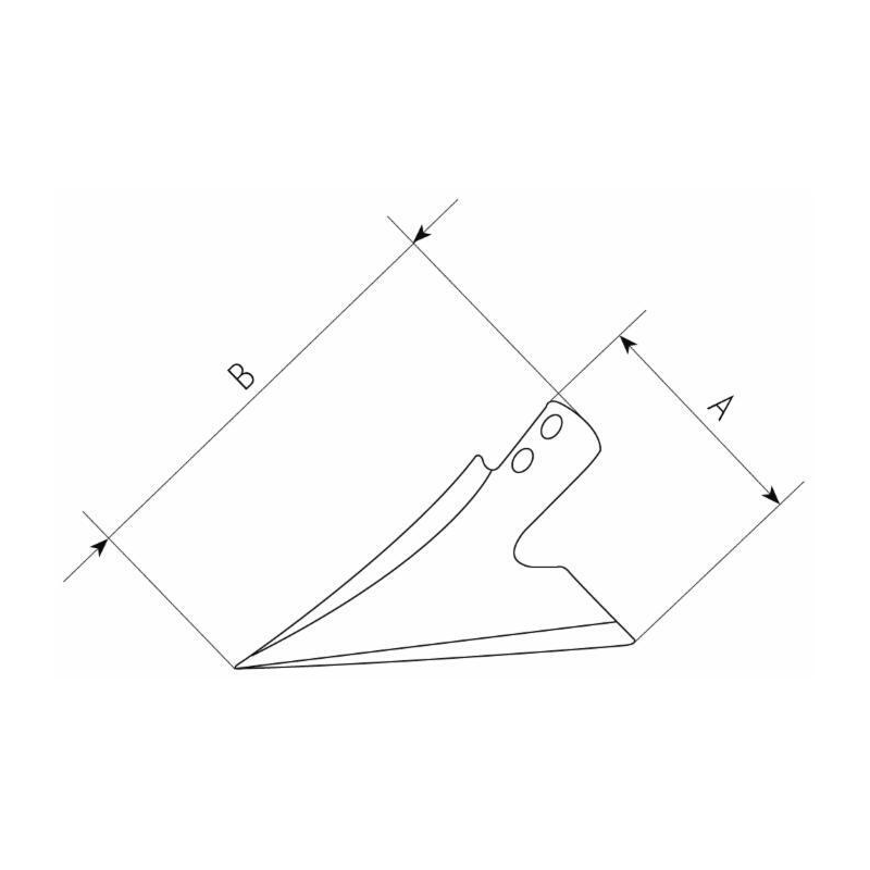 VOMERE LANCIA 2 FORI 200X6  INTERASSE 30 MM