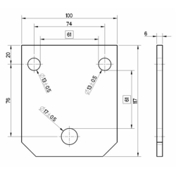 PIASTRA BLOCCAGGIO PER MOLLA 60X12