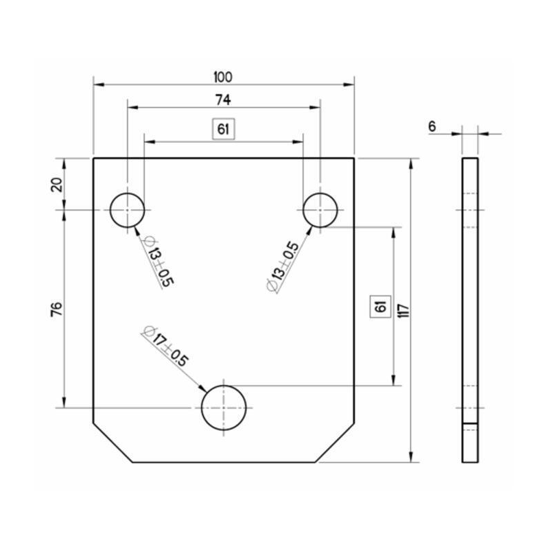 PIASTRA BLOCCAGGIO PER MOLLA 60X12