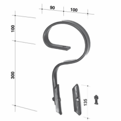 MOLLA FLEX 32X10 DIRITTA CON VOMERE