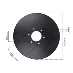 DISCO PIANO Ø500 MM, SPESSORE 6MM