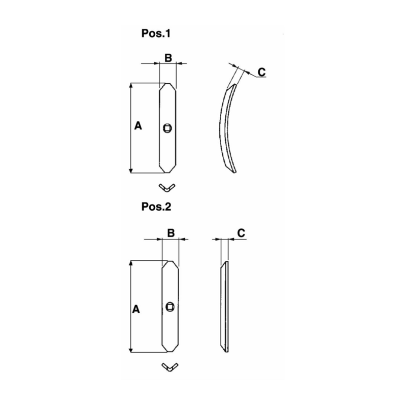 VOMERE 40 X 8 X 210 PER MOLLA FLEX