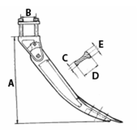 ANCORA RIPUNTATORE COMPLETA DI STAFFA E VOMERINA