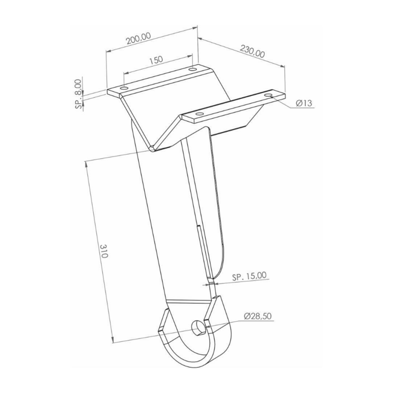 SUPPORTO DISCO ANTERIORE
