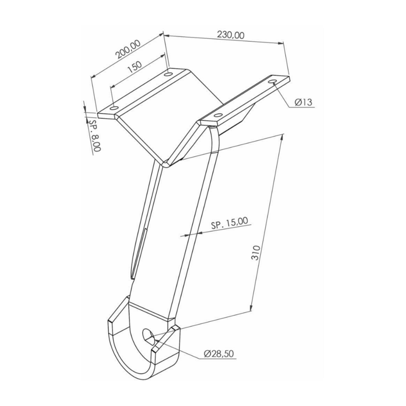 SUPPORTO DISCO POSTERIORE