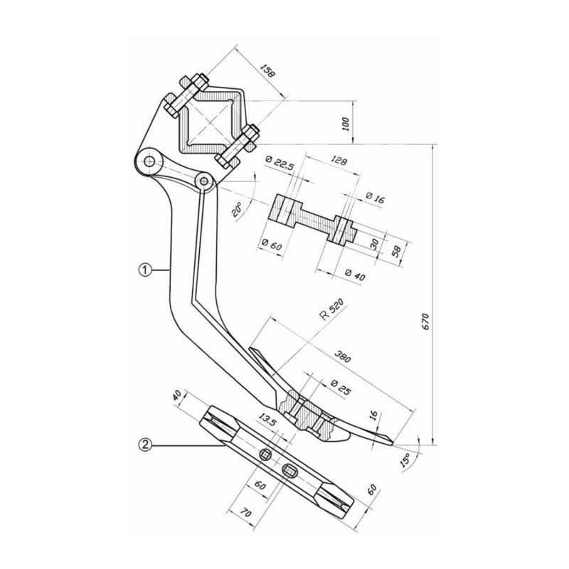 ANCORA COMPLETA DI STAFFA E VOMERINA