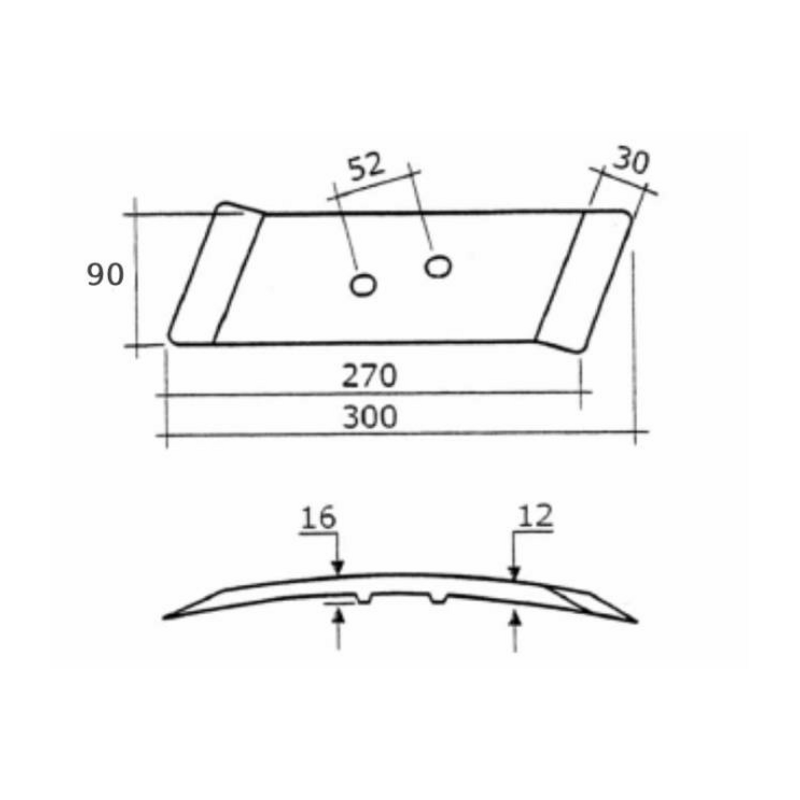PUNTA REVERSIBILE SX