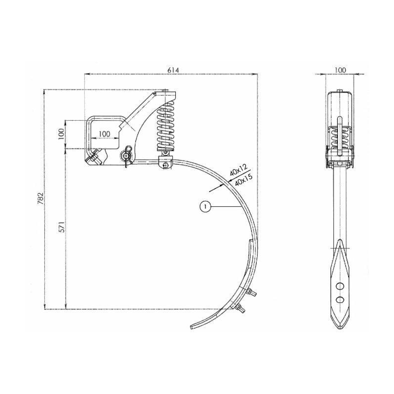 ANCORA 40X15 PER ERPICE CON MOLLA