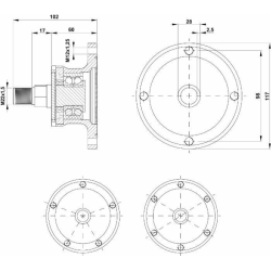 MOZZO FRANGIZOLLE 5 FORI SKF