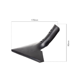 Vomere a lancia piatto 150x6 interasse fori mm 45, per molla flex 45x12 e 60x12 a due fori