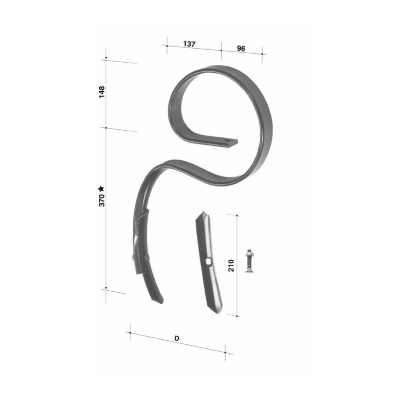 MOLLA AN ADATTABILE VADERSTAD 45X10 CON VOMERE