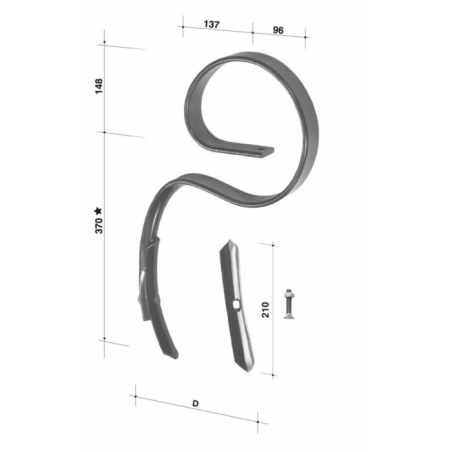 MOLLA AS ADATTABILE VADERSTAD 45X10 CON VOMERE