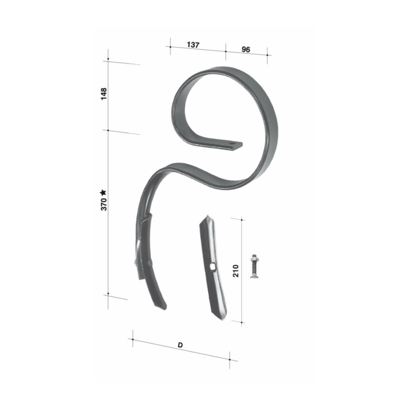 MOLLA AC ADATTABILE VADERSTAD 45X10 CON VOMERE